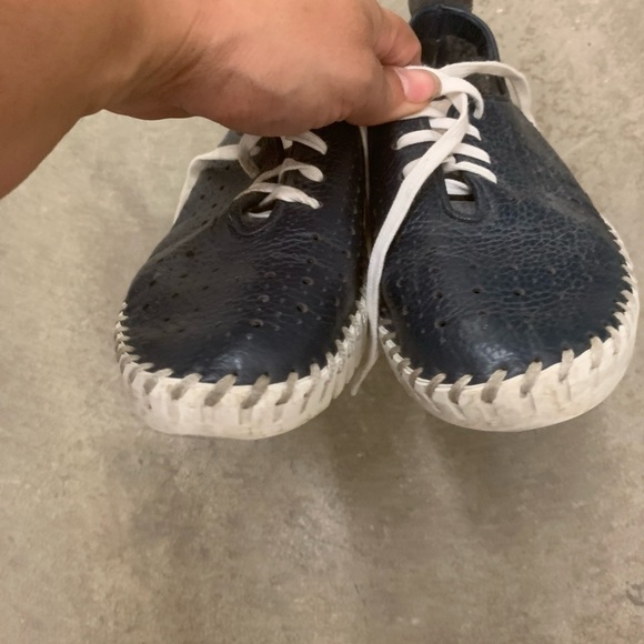 La pinta navy blue leather shoes - Picture 3 of 7